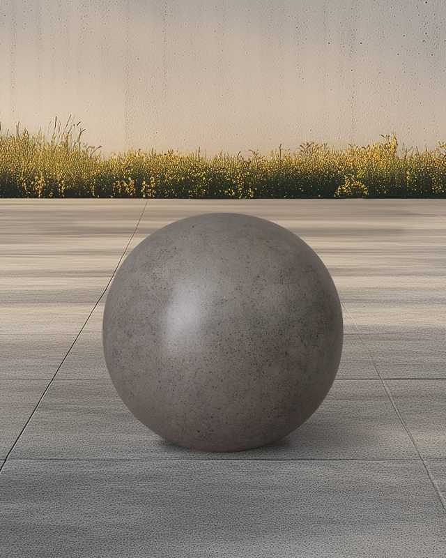 Pozzo Terrazzo Gray 24" Gazing Ball